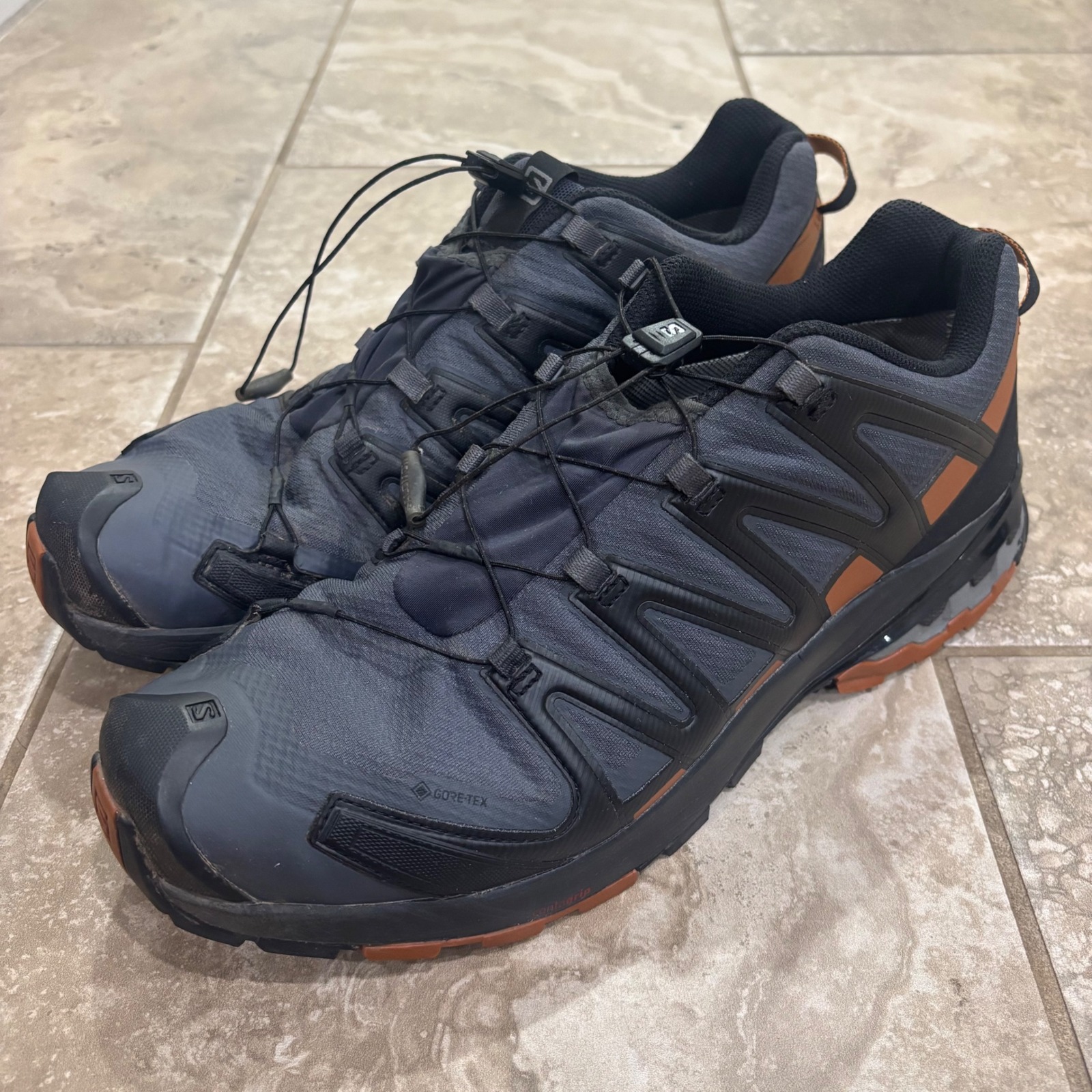 Salomon Xa Pro 3d V8 Gore-Tex Mens Trail Running Shoes Grey Brown 13 409892